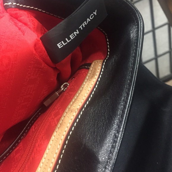 ‼️SOLD‼️ ELLEN TRACY Black Large Black Tote - Picture 5 of 8